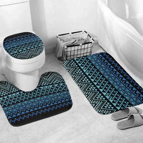 Maori Niho Taniwha Te Wheiao Bathroom Set Moana Blue - Aussie Hoodie