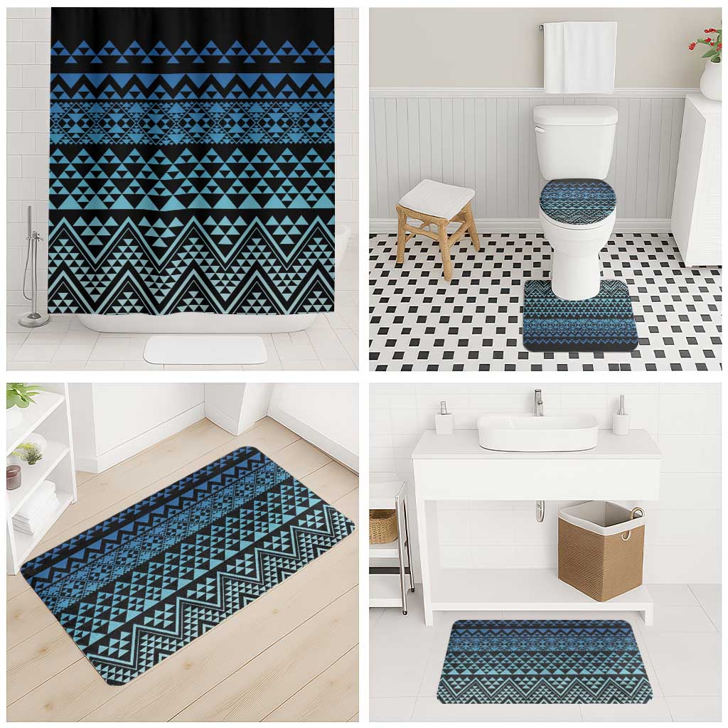 Maori Niho Taniwha Te Wheiao Bathroom Set Moana Blue - Aussie Hoodie