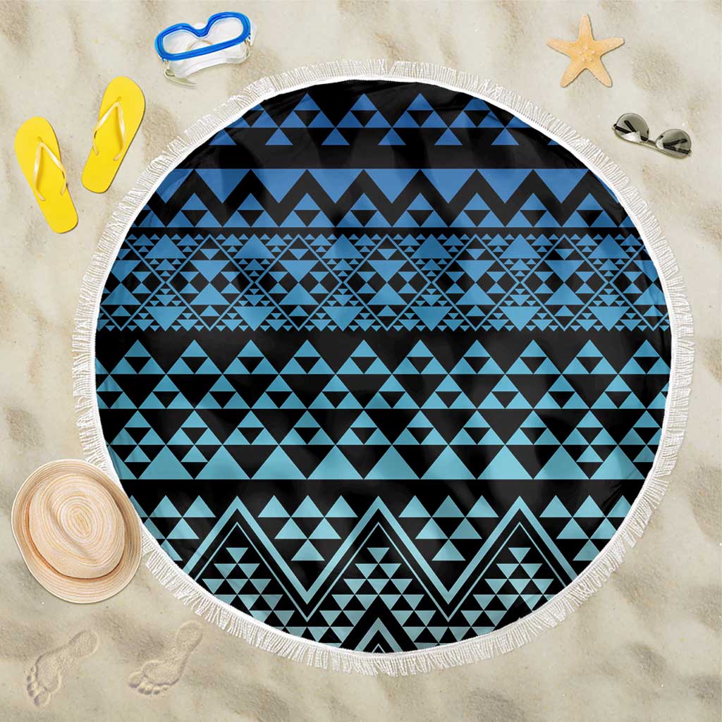 Maori Niho Taniwha Te Wheiao Beach Blanket Moana Blue - Aussie Hoodie