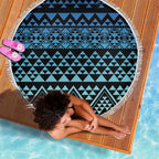 Maori Niho Taniwha Te Wheiao Beach Blanket Moana Blue - Aussie Hoodie