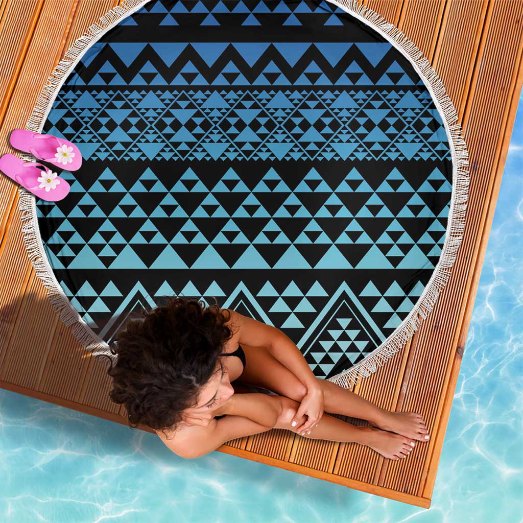 Maori Niho Taniwha Te Wheiao Beach Blanket Moana Blue - Aussie Hoodie