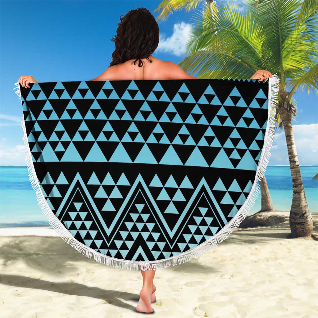 Maori Niho Taniwha Te Wheiao Beach Blanket Moana Blue - Aussie Hoodie