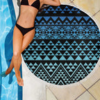 Maori Niho Taniwha Te Wheiao Beach Blanket Moana Blue - Aussie Hoodie