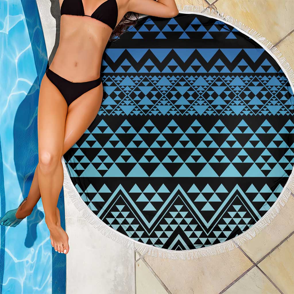 Maori Niho Taniwha Te Wheiao Beach Blanket Moana Blue - Aussie Hoodie
