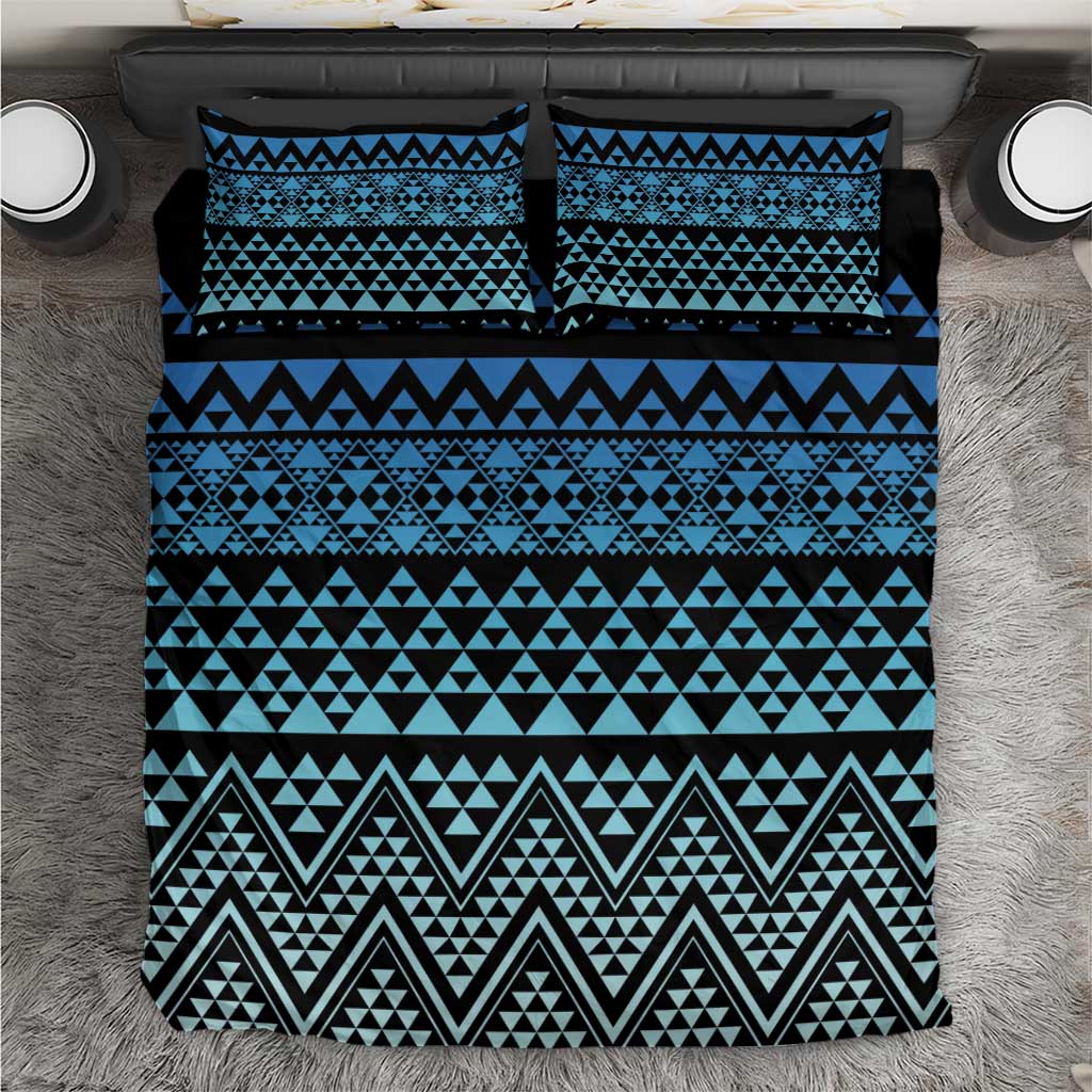 Maori Niho Taniwha Te Wheiao Bedding Set Moana Blue - Aussie Hoodie