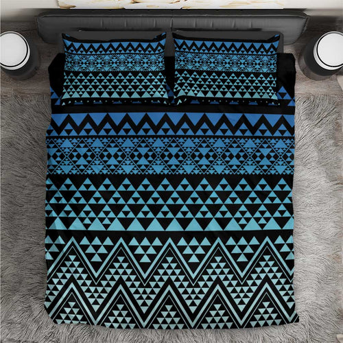 Maori Niho Taniwha Te Wheiao Bedding Set Moana Blue - Aussie Hoodie
