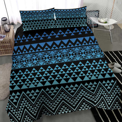 Maori Niho Taniwha Te Wheiao Bedding Set Moana Blue - Aussie Hoodie