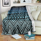 Maori Niho Taniwha Te Wheiao Blanket Moana Blue - Aussie Hoodie
