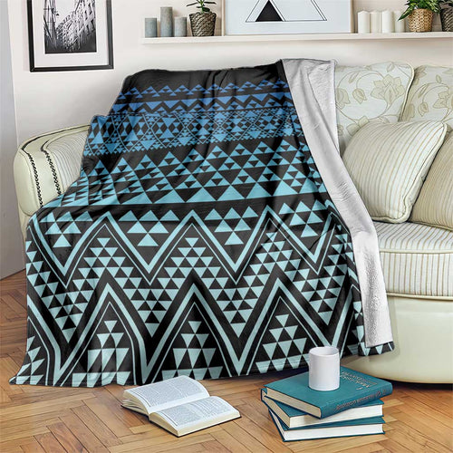 Maori Niho Taniwha Te Wheiao Blanket Moana Blue - Aussie Hoodie