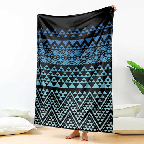 Maori Niho Taniwha Te Wheiao Blanket Moana Blue - Aussie Hoodie