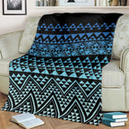 Maori Niho Taniwha Te Wheiao Blanket Moana Blue - Aussie Hoodie