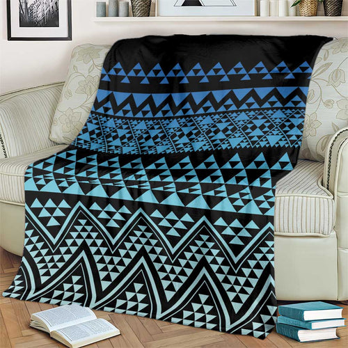 Maori Niho Taniwha Te Wheiao Blanket Moana Blue - Aussie Hoodie