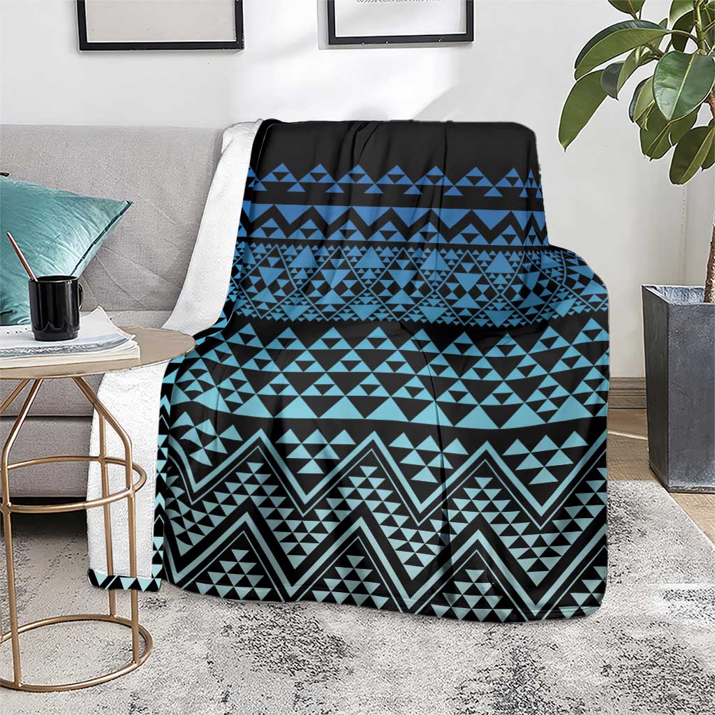 Maori Niho Taniwha Te Wheiao Blanket Moana Blue - Aussie Hoodie