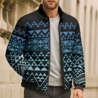 Maori Niho Taniwha Te Wheiao Bomber Puffer Jacket Moana Blue - Aussie Hoodie