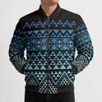 Maori Niho Taniwha Te Wheiao Bomber Puffer Jacket Moana Blue - Aussie Hoodie