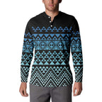 Maori Niho Taniwha Te Wheiao Button Sweatshirt Moana Blue - Aussie Hoodie