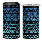 Maori Niho Taniwha Te Wheiao 4 in 1 Can Cooler Tumbler Moana Blue - Aussie Hoodie