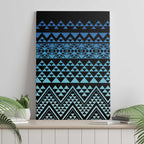 Maori Niho Taniwha Te Wheiao Canvas Wall Art Moana Blue - Aussie Hoodie