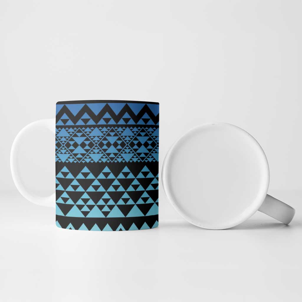 Maori Niho Taniwha Te Wheiao Ceramic Mug Moana Blue - Aussie Hoodie