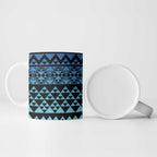 Maori Niho Taniwha Te Wheiao Ceramic Mug Moana Blue - Aussie Hoodie