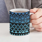 Maori Niho Taniwha Te Wheiao Ceramic Mug Moana Blue - Aussie Hoodie