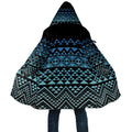 Maori Niho Taniwha Te Wheiao Cloak Moana Blue - Aussie Hoodie