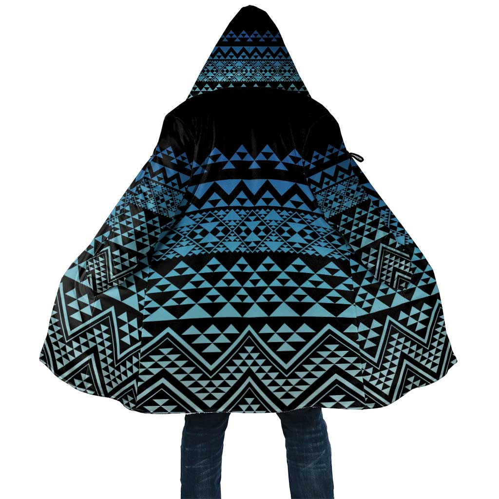 Maori Niho Taniwha Te Wheiao Cloak Moana Blue - Aussie Hoodie