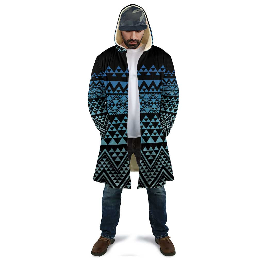 Maori Niho Taniwha Te Wheiao Cloak Moana Blue - Aussie Hoodie