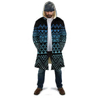 Maori Niho Taniwha Te Wheiao Cloak Moana Blue - Aussie Hoodie