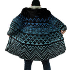 Maori Niho Taniwha Te Wheiao Cloak Moana Blue - Aussie Hoodie
