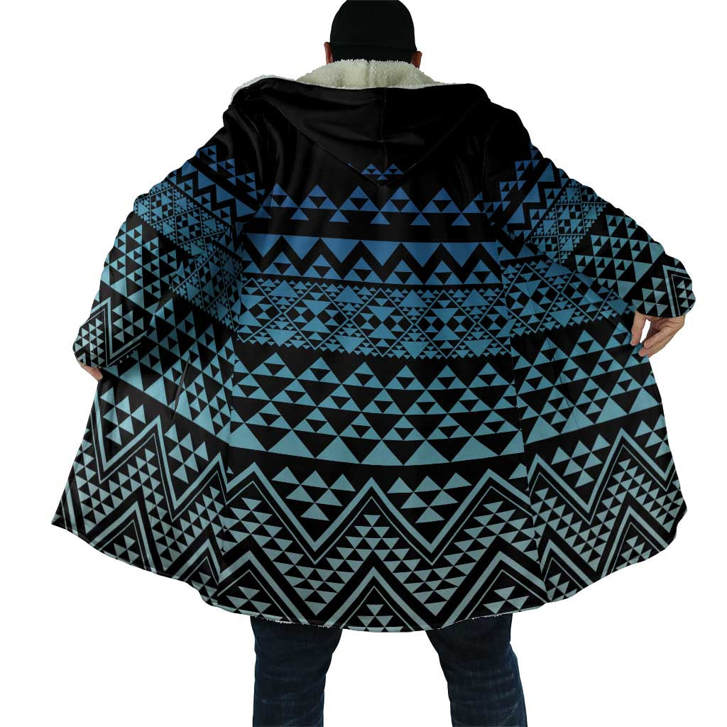 Maori Niho Taniwha Te Wheiao Cloak Moana Blue - Aussie Hoodie