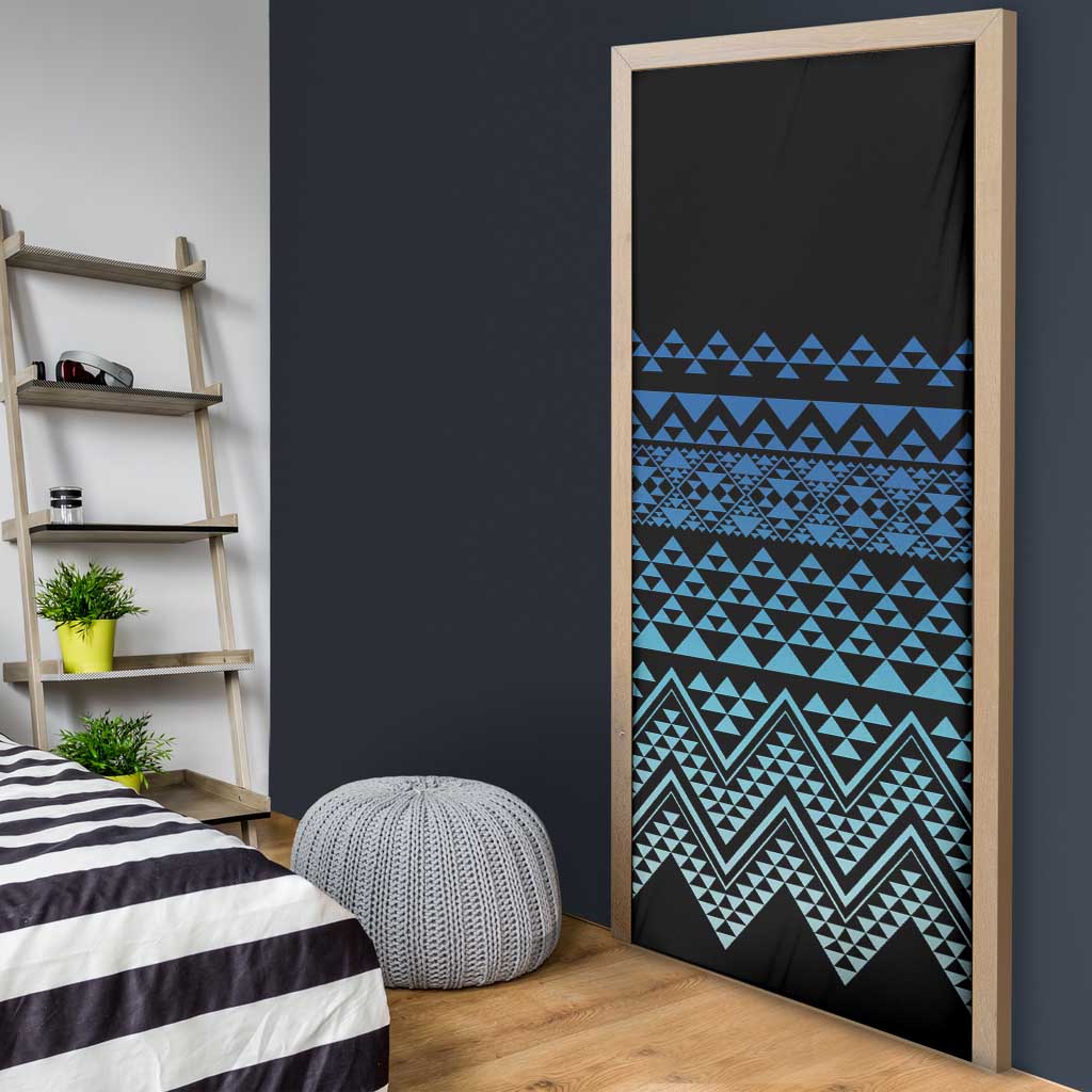 Maori Niho Taniwha Te Wheiao Door Cover Moana Blue - Aussie Hoodie