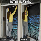 Maori Niho Taniwha Te Wheiao Door Cover Moana Blue - Aussie Hoodie