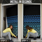Maori Niho Taniwha Te Wheiao Door Cover Moana Blue - Aussie Hoodie