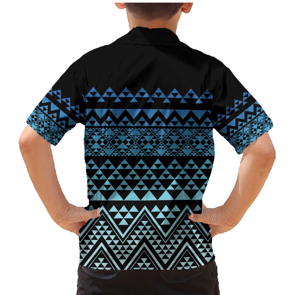 Maori Niho Taniwha Te Wheiao Family Matching Mermaid Dress and Hawaiian Shirt Moana Blue - Aussie Hoodie