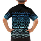 Maori Niho Taniwha Te Wheiao Family Matching Mermaid Dress and Hawaiian Shirt Moana Blue - Aussie Hoodie