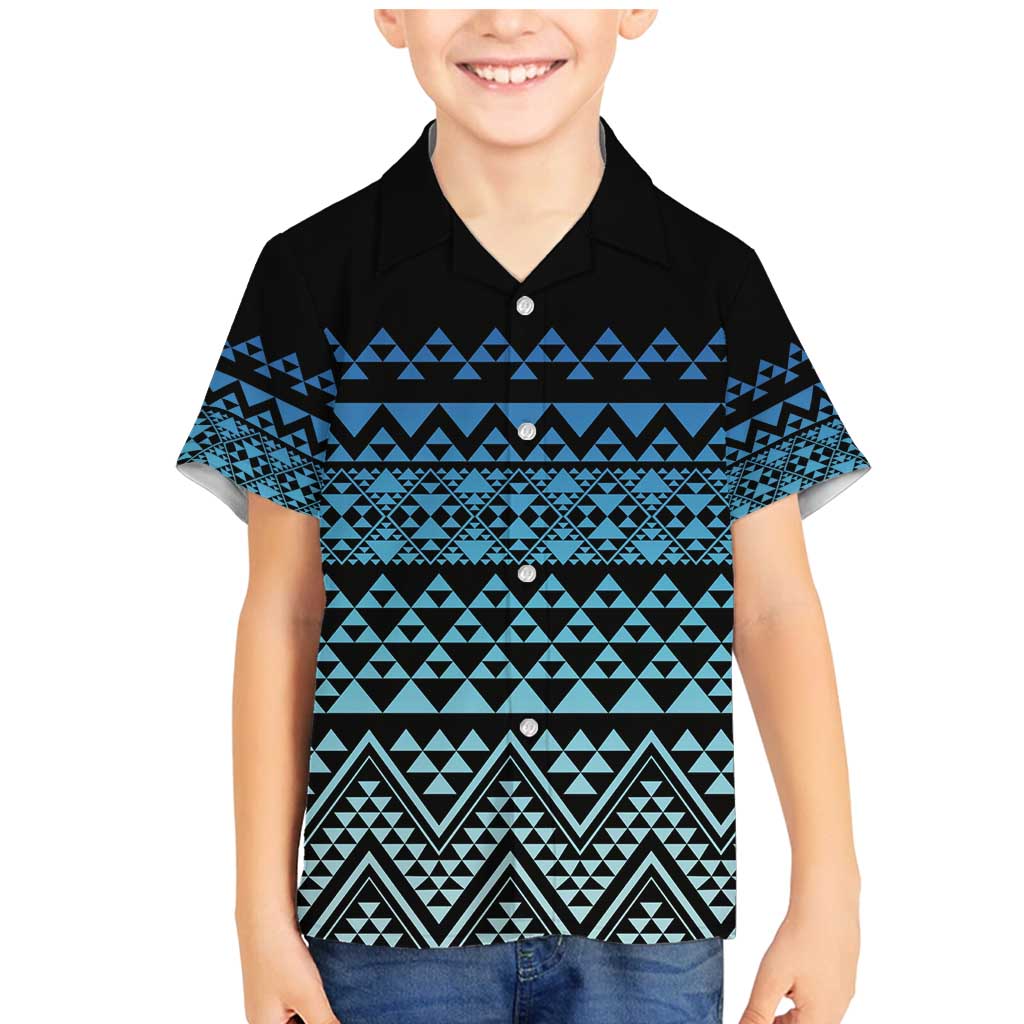Maori Niho Taniwha Te Wheiao Family Matching Mermaid Dress and Hawaiian Shirt Moana Blue - Aussie Hoodie