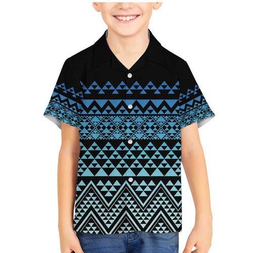 Maori Niho Taniwha Te Wheiao Family Matching Mermaid Dress and Hawaiian Shirt Moana Blue - Aussie Hoodie