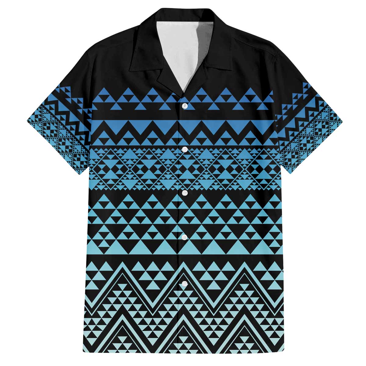 Maori Niho Taniwha Te Wheiao Family Matching Off The Shoulder Long Sleeve Dress and Hawaiian Shirt Moana Blue - Aussie Hoodie