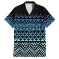 Maori Niho Taniwha Te Wheiao Family Matching Off The Shoulder Long Sleeve Dress and Hawaiian Shirt Moana Blue - Aussie Hoodie