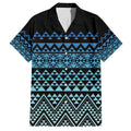 Maori Niho Taniwha Te Wheiao Family Matching Off Shoulder Short Dress and Hawaiian Shirt Moana Blue - Aussie Hoodie