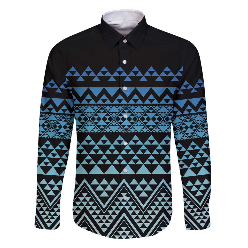 Maori Niho Taniwha Te Wheiao Family Matching Off Shoulder Short Dress and Hawaiian Shirt Moana Blue - Aussie Hoodie