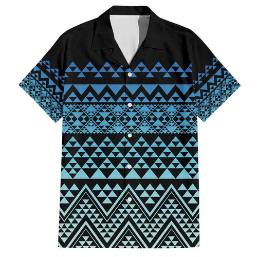 Maori Niho Taniwha Te Wheiao Family Matching Puletasi and Hawaiian Shirt Moana Blue - Aussie Hoodie