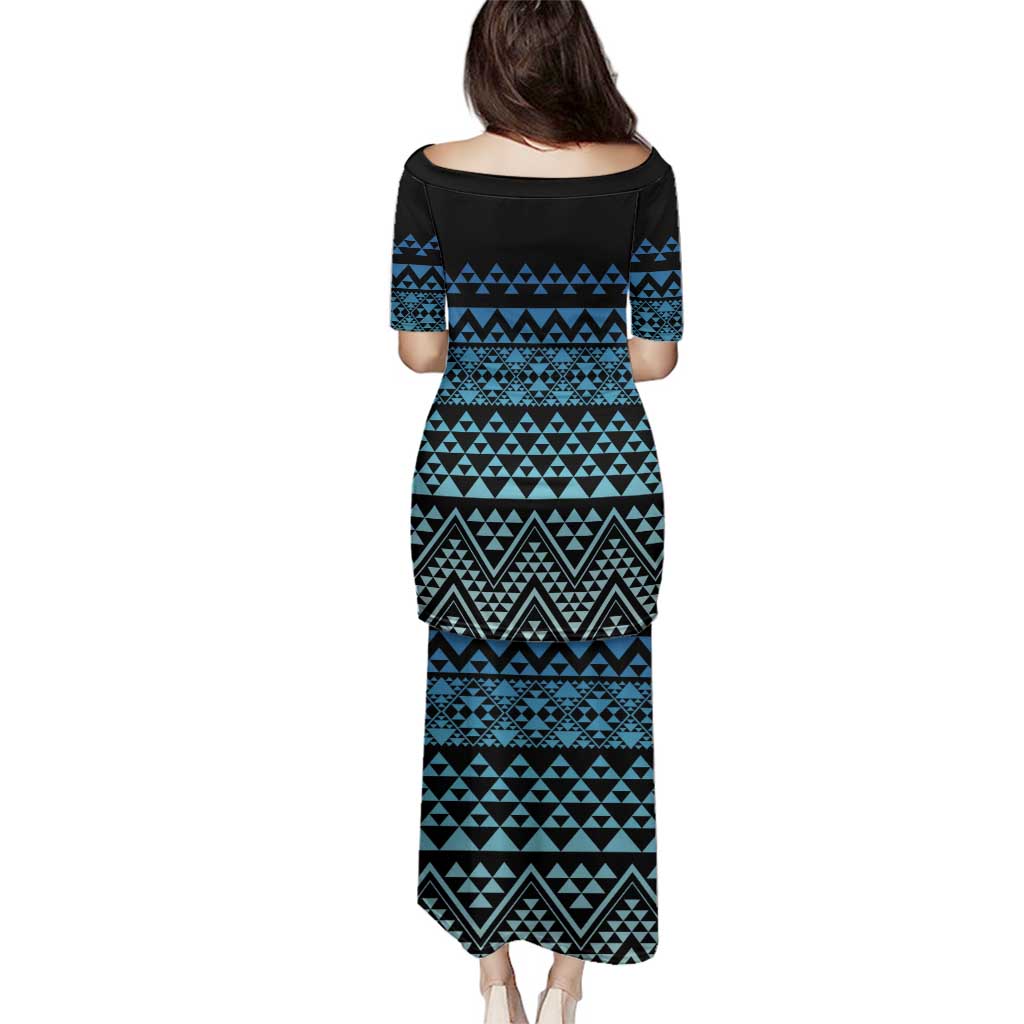 Maori Niho Taniwha Te Wheiao Family Matching Puletasi and Hawaiian Shirt Moana Blue - Aussie Hoodie