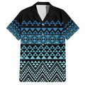 Maori Niho Taniwha Te Wheiao Family Matching Short Sleeve Bodycon Dress and Hawaiian Shirt Moana Blue - Aussie Hoodie