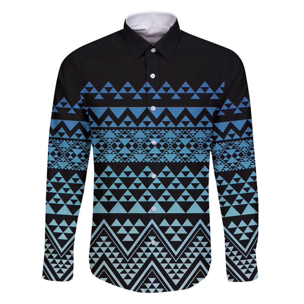 Maori Niho Taniwha Te Wheiao Family Matching Short Sleeve Bodycon Dress and Hawaiian Shirt Moana Blue - Aussie Hoodie