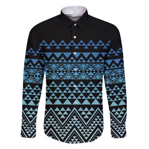 Maori Niho Taniwha Te Wheiao Family Matching Short Sleeve Bodycon Dress and Hawaiian Shirt Moana Blue - Aussie Hoodie
