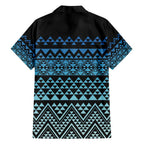 Maori Niho Taniwha Te Wheiao Family Matching Tank Maxi Dress and Hawaiian Shirt Moana Blue - Aussie Hoodie