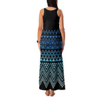 Maori Niho Taniwha Te Wheiao Family Matching Tank Maxi Dress and Hawaiian Shirt Moana Blue - Aussie Hoodie