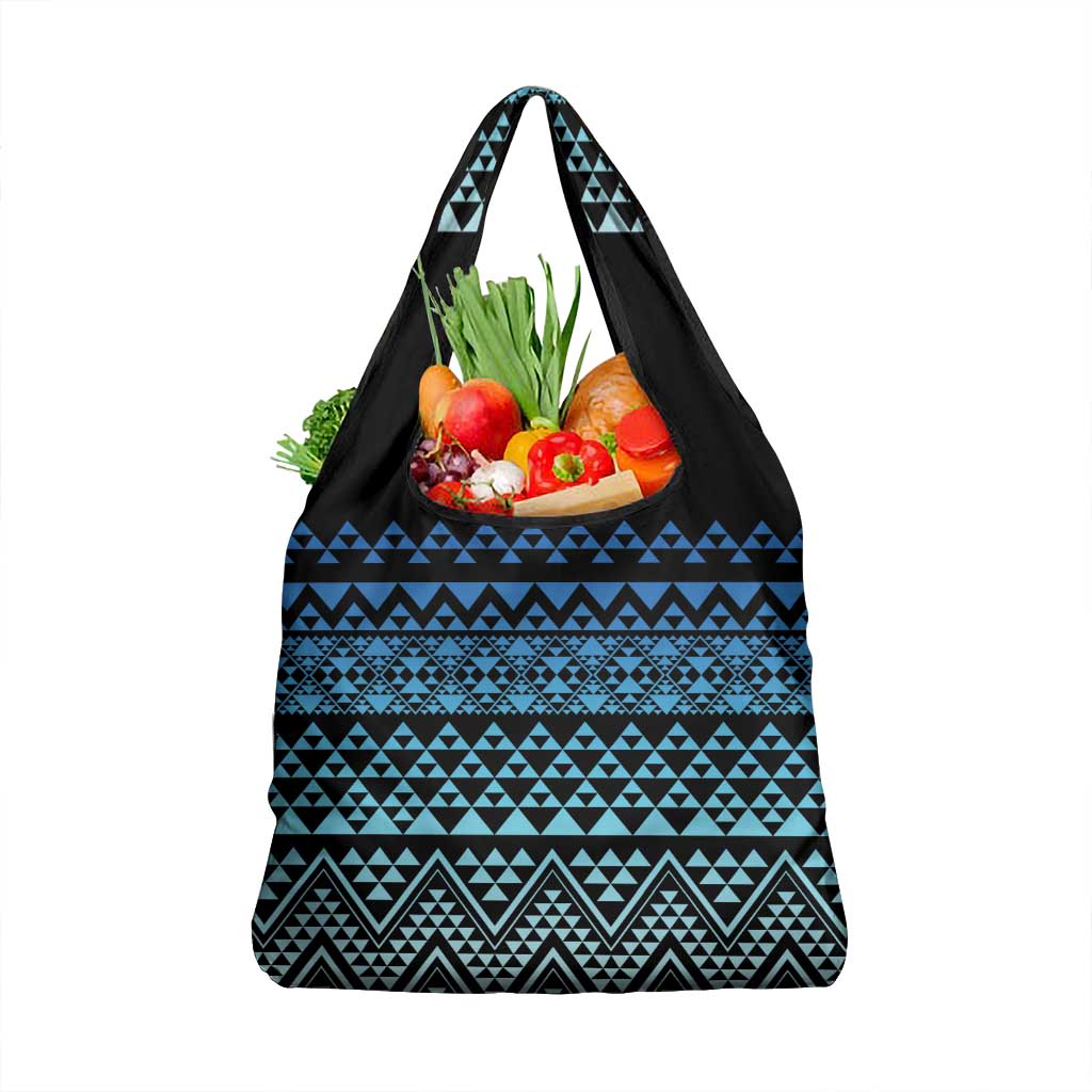 Maori Niho Taniwha Te Wheiao Grocery Bag Moana Blue - Aussie Hoodie